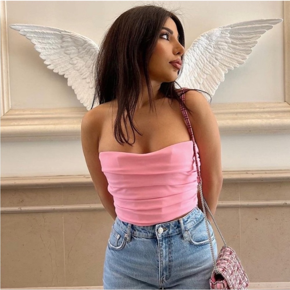 Bloggers fav !! Zara corset crop top